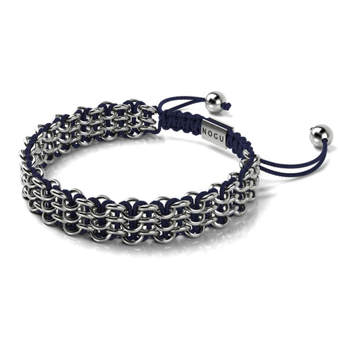 Liens Éléphant de Sumatra | Bracelet Kismet Original | Bleu x Argent